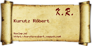 Kurutz Róbert névjegykártya