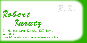 robert kurutz business card